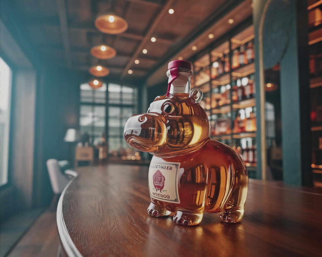 Botella de whisky - Edición Hippo