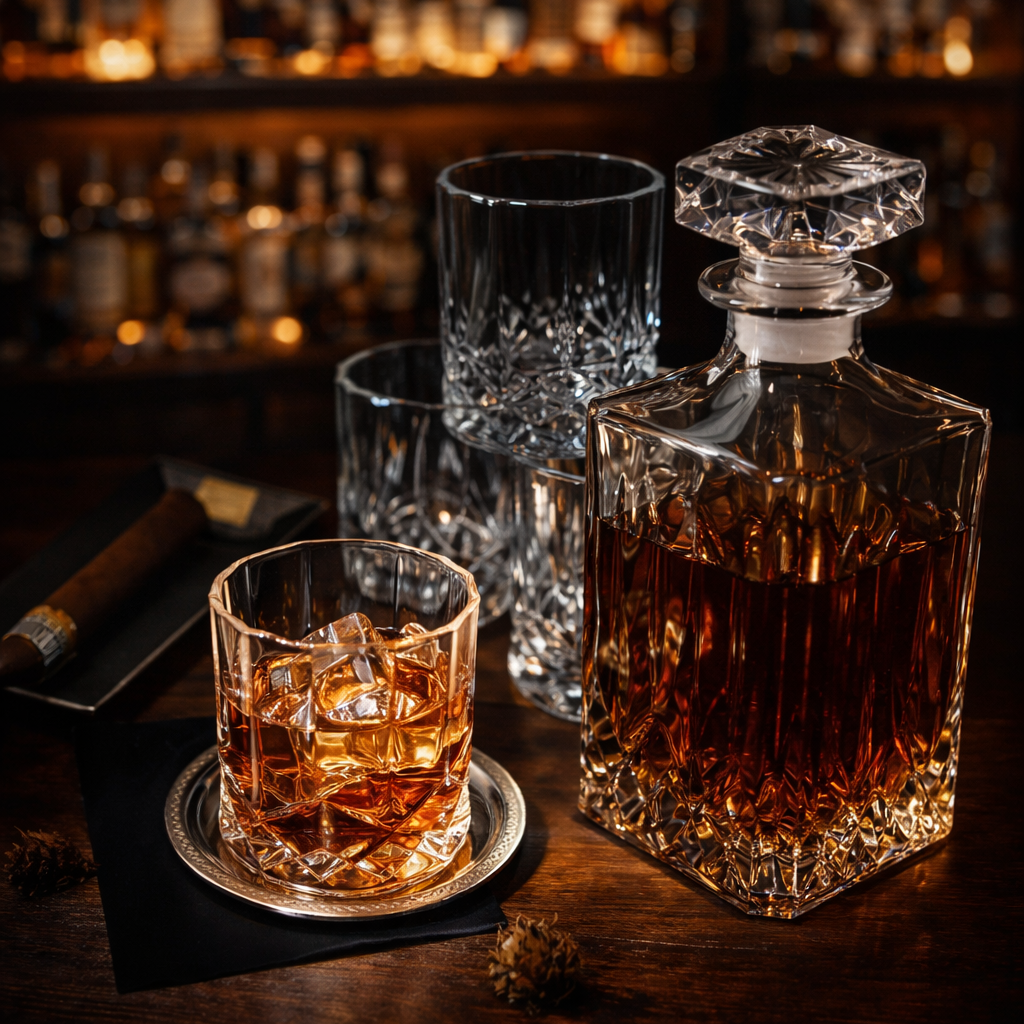 Botella de whisky - Juego de botella y vasos