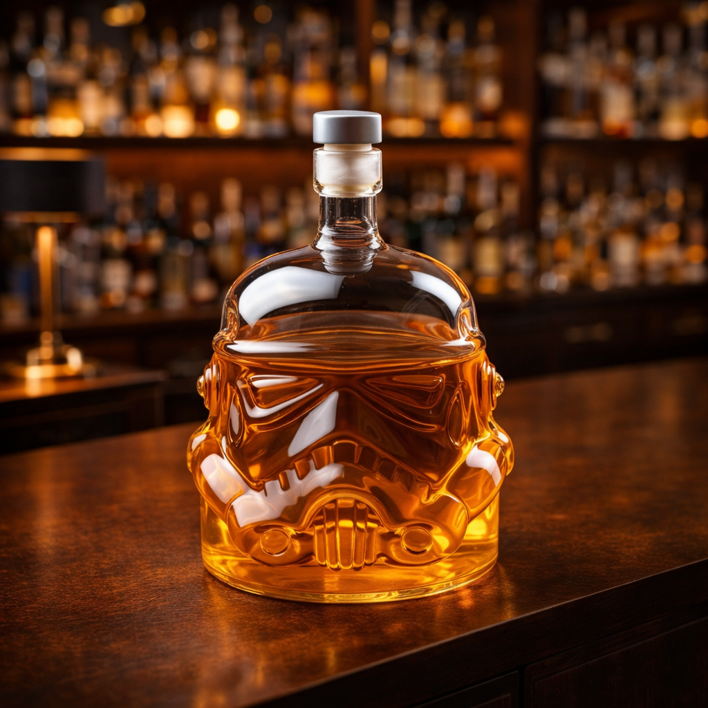 Botella de whisky - Edición con botella y copas