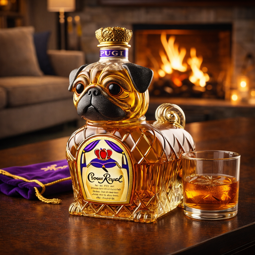 Botella de whisky - Edición Bulldog Francés