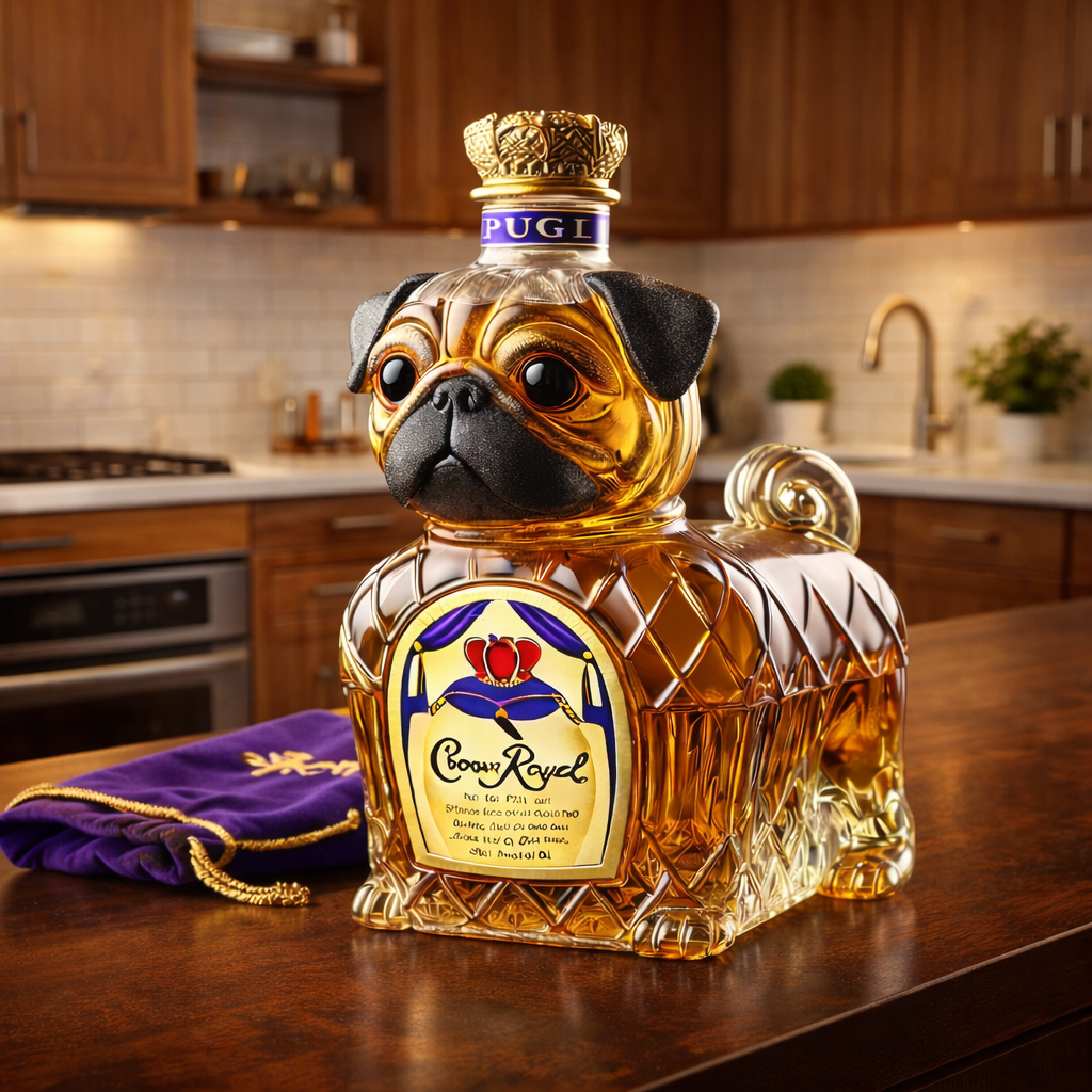 Botella de whisky - Edición Bulldog Francés