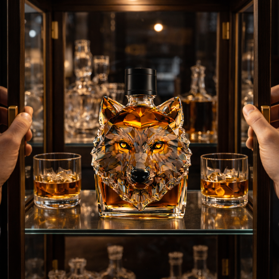 Botella de whisky - Edición Lobo
